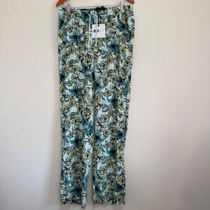 Beach Riot Tropical Floral Wide-Leg Pants Size L Summer Fun